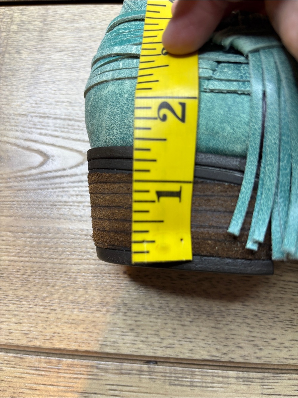 Women's Laredo Kyra Turquoise Round Toe Ankle Boots Size 8.5 - Picture 8 of 9